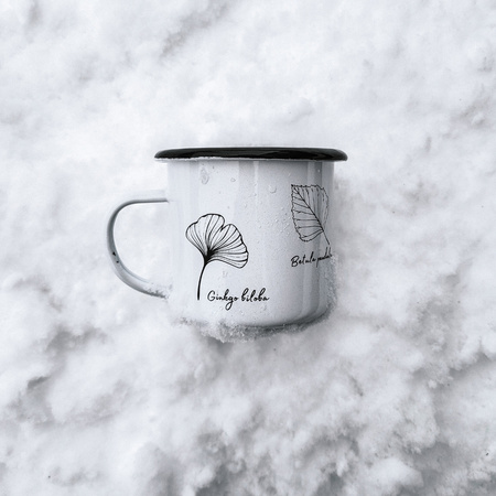 Kubek emaliowany LIŚCIE