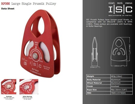 Bloczek ISC Swing Cheek 70kN