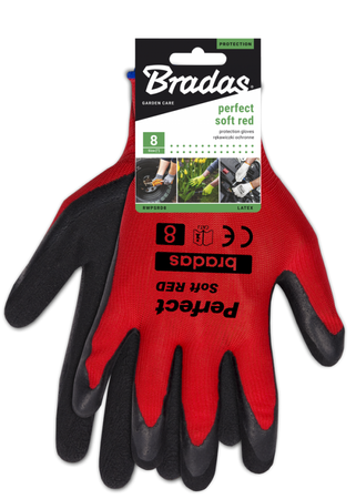 Rękawice robocze Bradas Perfect Soft czerwone